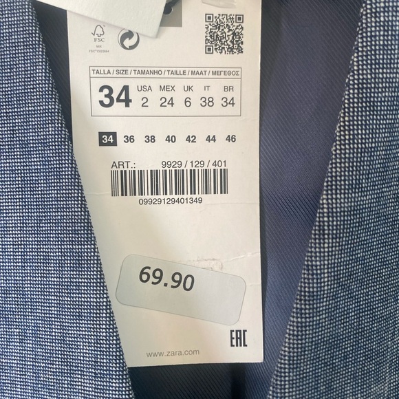 Women’s Zara Blazer Jacket size-2 - Picture 3 of 6